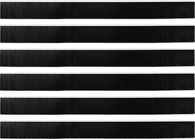 vidaXL Σφραγίδες πόρτας με βούρτσες που προσαρτώνται 6 pcs Λευκό