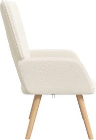 vidaXL Πολυθρόνα Κρεμ 62 x 67 x 95,5 εκ Υφάσματος Sherpa