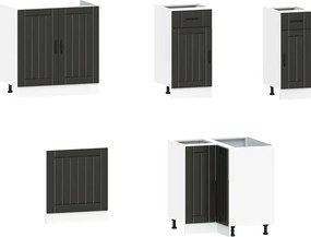 vidaXL Σετ Ντουλάπια Κουζίνας 11 Τεμαχίων Kalmar Επεξεργασμένο Ξύλο