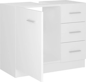 vidaXL Ντουλάπι Νιπτήρα Λευκό 63x30x54 εκ. Επεξ. Ξύλο