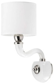 Φωτιστικό Τοίχου - Απλίκα Newport 8157 1x40W E14 White Nowodvorski Metal, Fabric