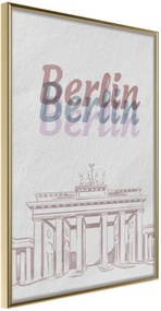 Αφίσα - Pastel Berlin - 30x45 - Χρυσό - Χωρίς πασπαρτού