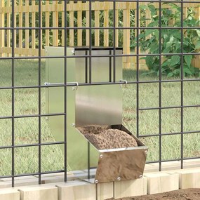 vidaXL Ταΐστρα Χαμστεριών Ασημί 12,5 x 26 x 28,5 εκ