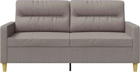 vidaXL Καναπές Διθέσιος Taupe 140 εκ. Υφασμάτινος