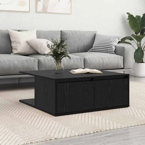 vidaXL Τραπεζάκι σαλονιού with Drawer Μαύρη δρυς 80 x 80 x 31 cm