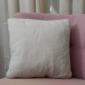 Διακοσμητικό Μαξιλάρι Γούνινο (45x45) Pol Rugs &amp; Mats Rabbit Ivory