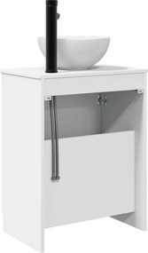 vidaXL Καθρέφτης μπάνιου με νιπτήρα Λευκό 54 x 35 x 83 εκ