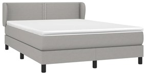 ΚΡΕΒΑΤΙ BOXSPRING ΜΕ ΣΤΡΩΜΑ ΑΝΟΙΧΤΟ ΓΚΡΙ 140X200 ΕΚ. ΥΦΑΣΜΑΤΙΝΟ 3126165