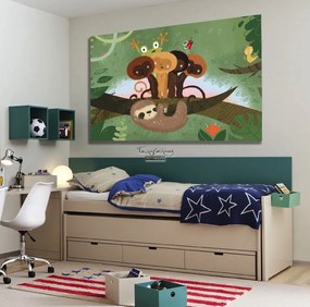 Παιδικός πίνακας σε καμβά με ζώα KNV0300 45cm x 65cm