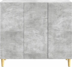 vidaXL Πλαϊνό γραφείο Γκρι Σκυροδέματος 89 x 34,5 x 80 εκ