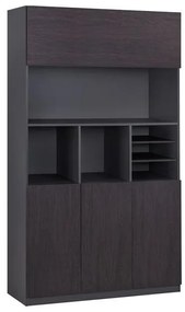 Βιβλιοθήκη γραφείου επαγγελματική C2088 Rosewood 120x40x200Υ εκ. 120x40x200 εκ.