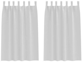 vidaXL Κουρτίνες 2 pcs Ανοιχτό Γκρι 175x140εκ. Πολυεστέρας