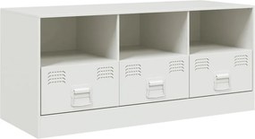 vidaXL Έπιπλο Τηλεόρασης Λευκό 99x39x44 εκ. από Ατσάλι