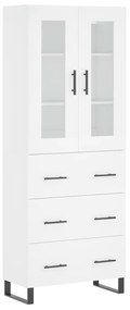 vidaXL Ντουλάπι Λευκό 69,5x34x180 εκ. από Επεξεργασμένο Ξύλο