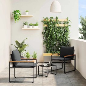 VidaXL Σύνολα επίπλων 3 τμχ. Γκρι και Σκούρο Γκρι Ρατάν
