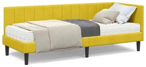 vidaXL Κρεβάτι Γωνίας με στρώμα Κίτρινο 80 x 200 cm Βελούδο