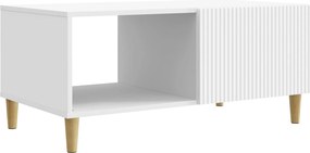 vidaXL Τραπεζάκι σαλονιού Λευκό 90 x 50 x 40 cm Επεξεργασμένο Ξύλο
