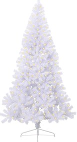 vidaXL Τεχνητό Χριστουγεννιάτικο Δέντρο Λευκό 240 cm PVC και Ατσάλι