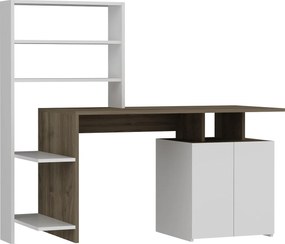 Γραφείο Καρυδιά / Λευκό MELIS 146,3x60x73,8