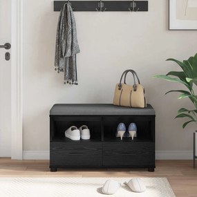 vidaXL Παγκάκι Χαλωρίου Μαύρη Δρυς 80 x 38 x 46 εκ