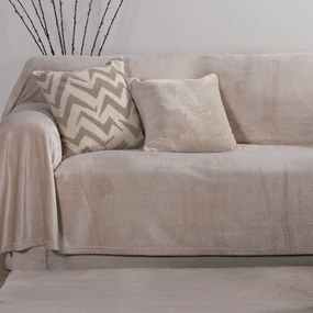 Διακοσμητικό Ριχτάρι Fleece/Κουβέρτα Καναπέ (130x180) Nef-Nef Homeware Dakari Ecru