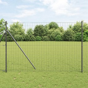vidaXL Euro Φράκτης Γκρι 1.6x10 m Χάλυβας