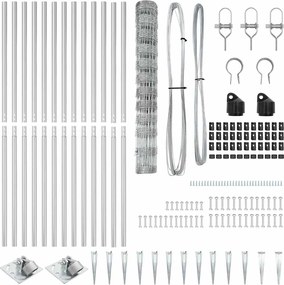 vidaXL Στύλος Περιφράξεων Γαλβανισμένο 25 x 1,2 μ Ατσάλι