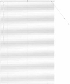 vidaXL Βενετσιάνικες Ρόδες Λευκό 175 x 110 εκ Αλουμίνιο