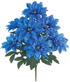 Τεχνητό Μπουκέτο Χρυσάνθεμα 00-00033-2 71cm Blue Marhome Συνθετικό Υλικό
