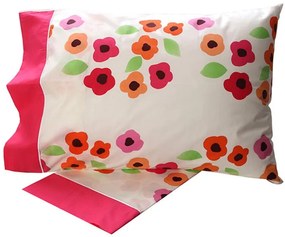 Σεντόνια Μονά 160x260 Σετ 3 Τεμ. Sunshine Home Cotton Feelings Εμπριμέ 529 Pink