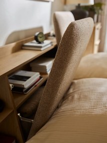 Επενδυμένο κρεβάτι Well III-Καφέ-180 x 200