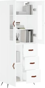 vidaXL Ντουλάπι Λευκό 69,5x34x180 εκ. από Επεξεργασμένο Ξύλο