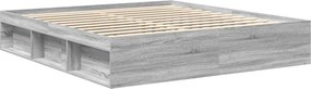 vidaXL Πλαίσιο Κρεβατιού Γκρι Sonoma 200x200 εκ.