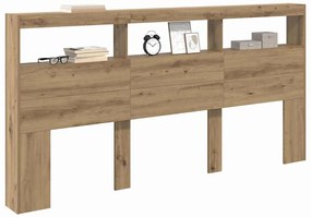 vidaXL Κεφαλάρι Artisan Oak 200 x 17 x 102 cm Επεξεργασμένο ξύλο