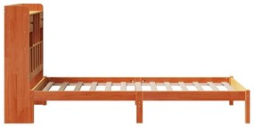 vidaXL Κρεβάτι Βιβλιοθήκη Χωρίς Στρώμα 75x190 εκ Μασίφ Ξύλο Πεύκου