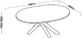 Τραπέζι Harald-Anthraki-138 x 100