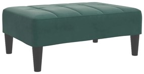 vidaXL Υποπόδιο Σκούρο Πράσινο 77x55x31 εκ. Βελούδινο