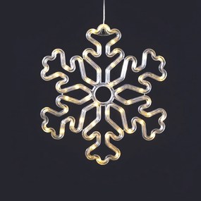"PLASTIC SNOWFLAKE" 50 LED ΛΑΜΠΑΚΙΑ WW ΜΠΑΤ. (3ΧΑΑ)/USB, IP20, 30.5*0.7*27.5 ACA X04501311