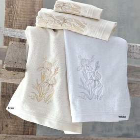 Πετσέτες Cyclamine Σετ 3τμχ White Ρυθμός Towels Set 100% Βαμβάκι