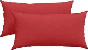 vidaXL Μαξιλάρι Καναπέ 2 pcs Κόκκινο 80 x 40 cm ύφασμα