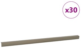 vidaXL Προστατευτικά ακμών σκάλας 30 pcs Μπρονζέ 67 cm Αλουμίνιο