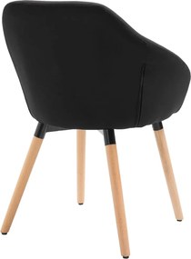 vidaXL Καρέκλες Τραπεζαρίας 6 τεμ. Μαύρες Υφασμάτινες