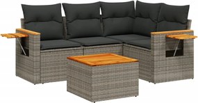 vidaXL Patio Sofa Set 5-θέσια Grey