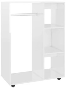 Ντουλάπα Γυαλιστερό Λευκό 80 x 40 x 110 εκ. από Μοριοσανίδα - Λευκό