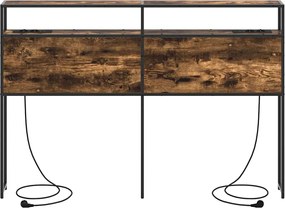 vidaXL Κεφαλάρι Αποθήκης με αποθήκευση Καπνιστή δρυς