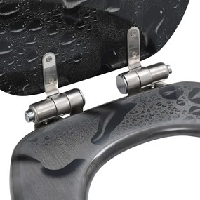 vidaXL Καλύμματα Λεκάνης Soft Close 2 τεμ. Σχέδιο Σταγόνες από MDF