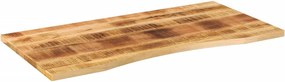 vidaXL Επιφάνεια Γραφείου Καμπύλη 140x60x2,5 εκ Μασίφ Ακατ. Μάνγκο