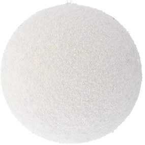 Χριστουγεννιάτικη Μπάλα Polyfoam Λευκή Glitter 20εκ. iliadis 83543