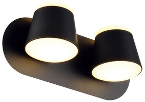 Σποτ Δίφωτο LED Aca Lucido V83LEDW27BK Black
