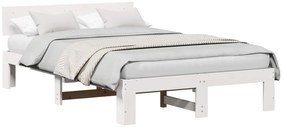 vidaXL Σκελετός Κρεβατιού Λευκό 120 x 200 cm Στερεά ξυλεία πεύκου